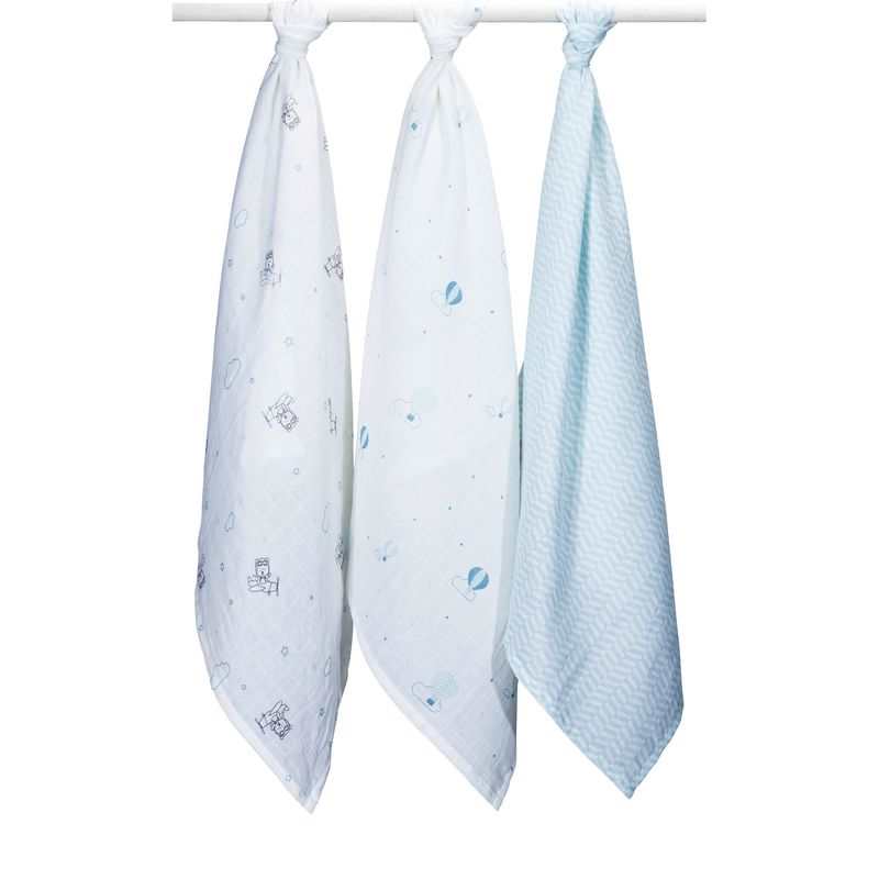 Lot de 3 langes coton bio Lazare