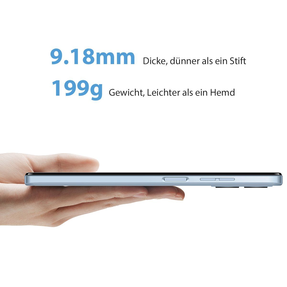 OUKITEL C35, 5150 mAh, 12GB RAM+256GB ROM Smartphone (6,56 Zoll, 256 GB Speicherplatz, 50 MP MP Kamera, buntes Gehäuse, ultradünnes Design)