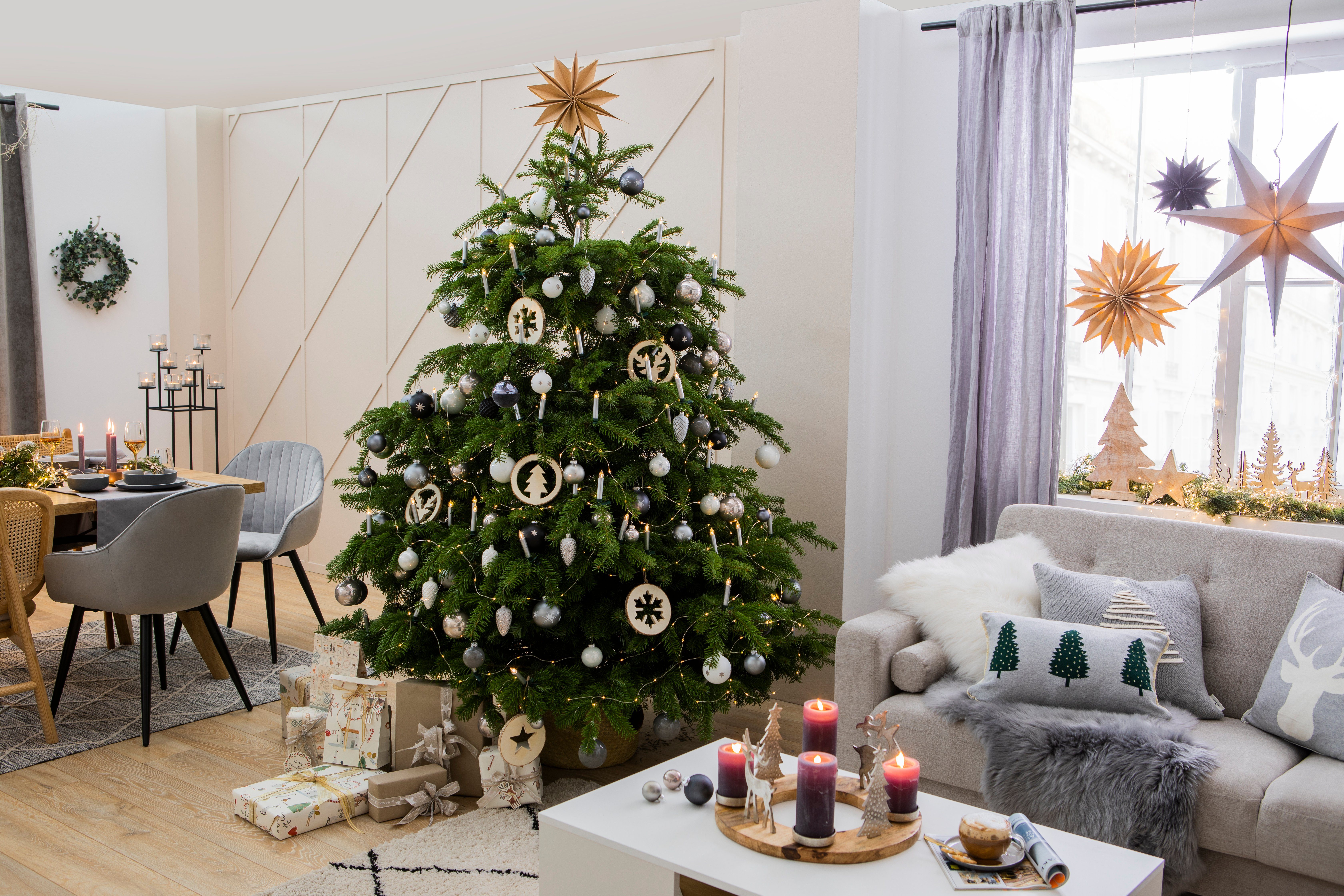 my home Christbaumschmuck Chrome, Weihnachtsdeko, Christbaumschmuck (4-tlg)