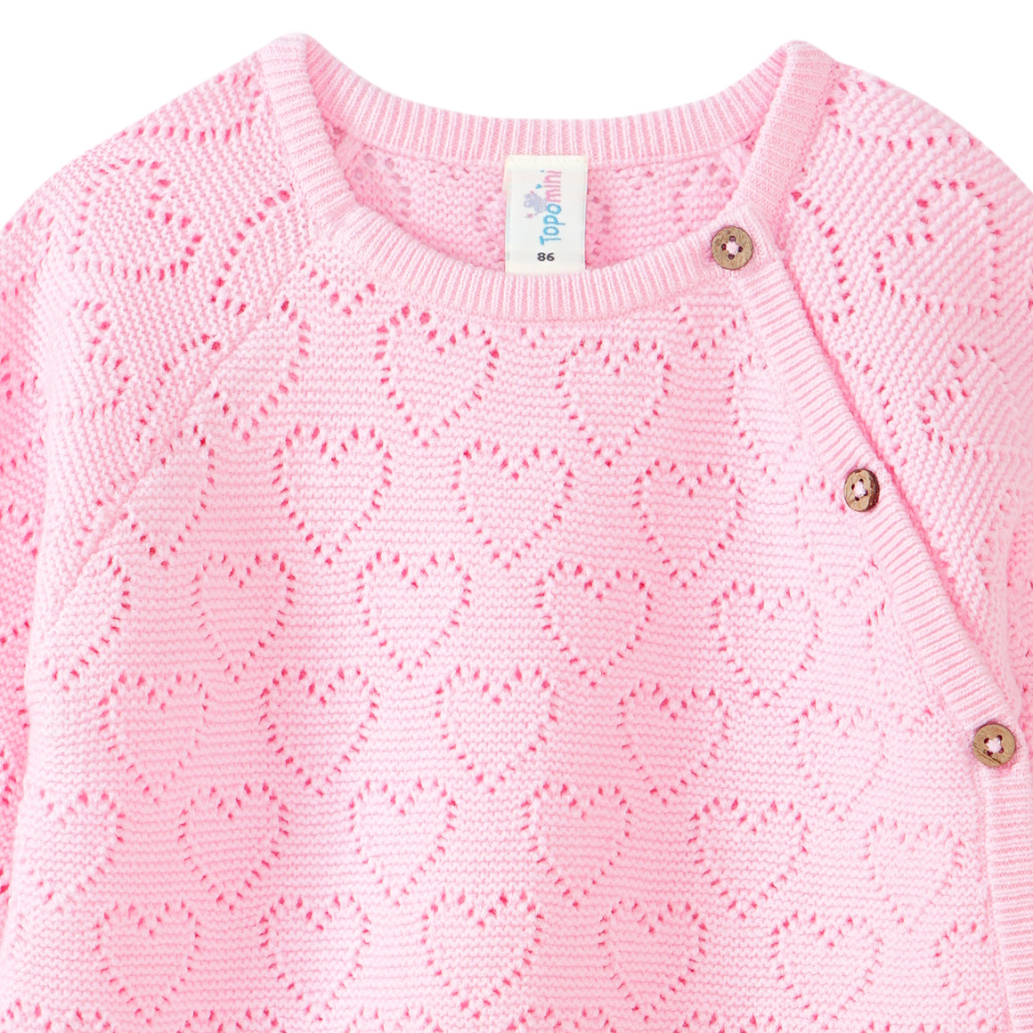 Baby Strickpullover mit Ajour-Muster