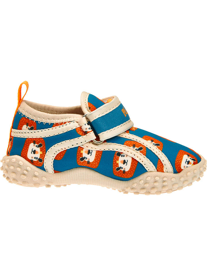 Playshoes Badeschuhe in Blau/ Orange günstig kaufen