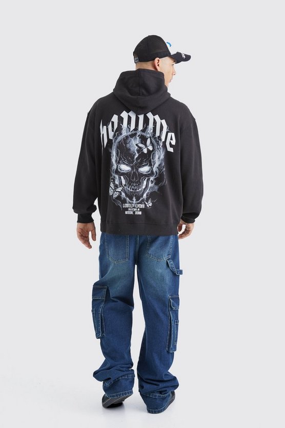 Oversize Hoodie mit Homme Totenkopf-Print