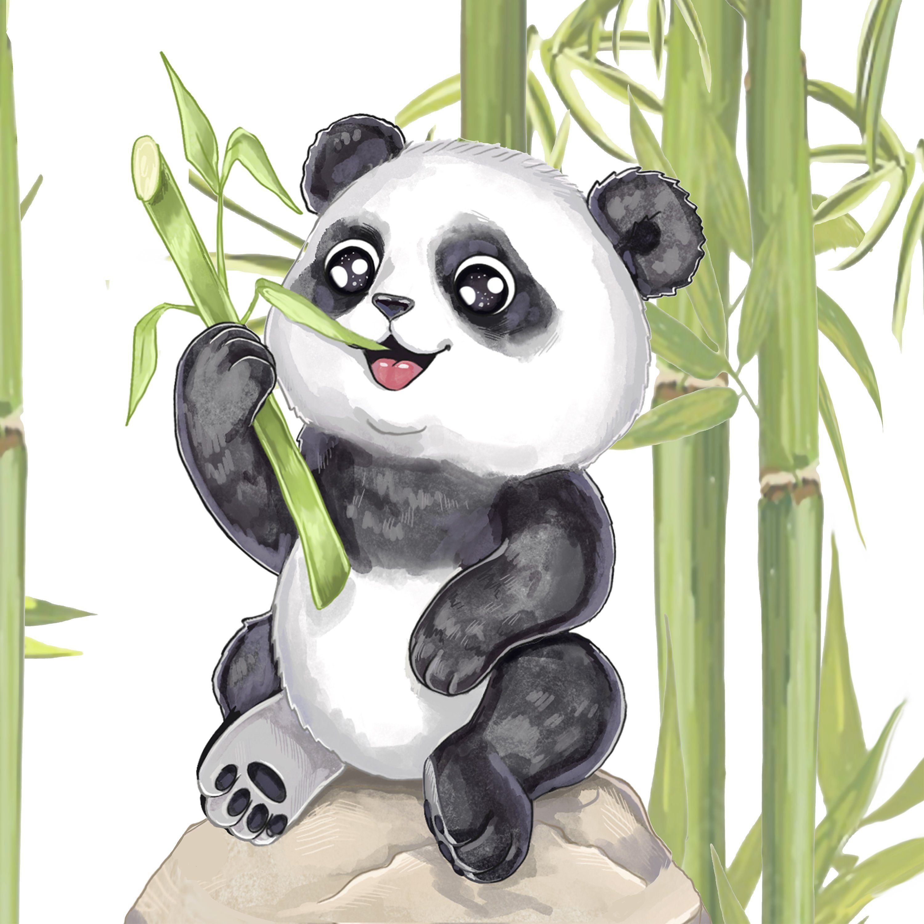 Kinderbettwäsche Panda als Babybettwäsche 100x135 oder Kinderbettwäsche 135x200, Koru Kids, 100% Baumwolle (Renforc), 2 teilig, Kuschelig weiche Kinderbettwäsche mit wirklich tollem Panda Motiv