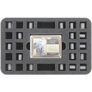 Feldherr 30 mm Half-Size Schaumstoff mit 24 quadratischen Ausstanzungen und Kartenfach für Massive Darkness