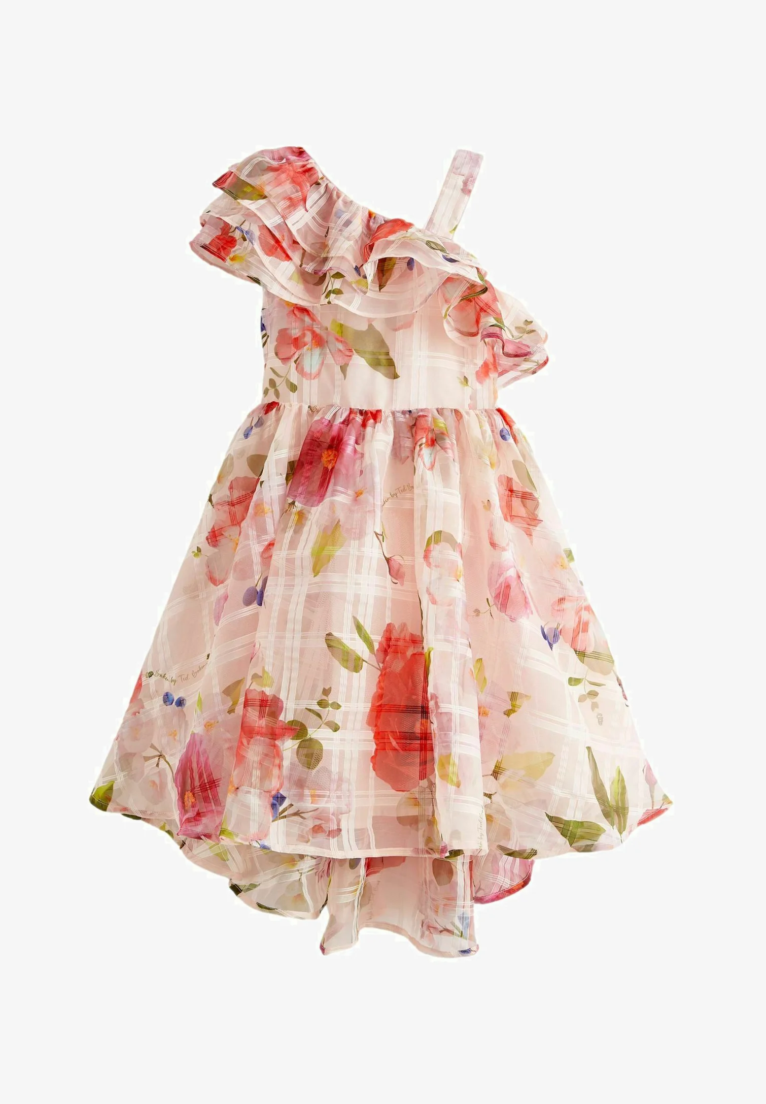 Vestido elegante Baker by Ted Baker con estampado floral de un solo hombro y corte regular.