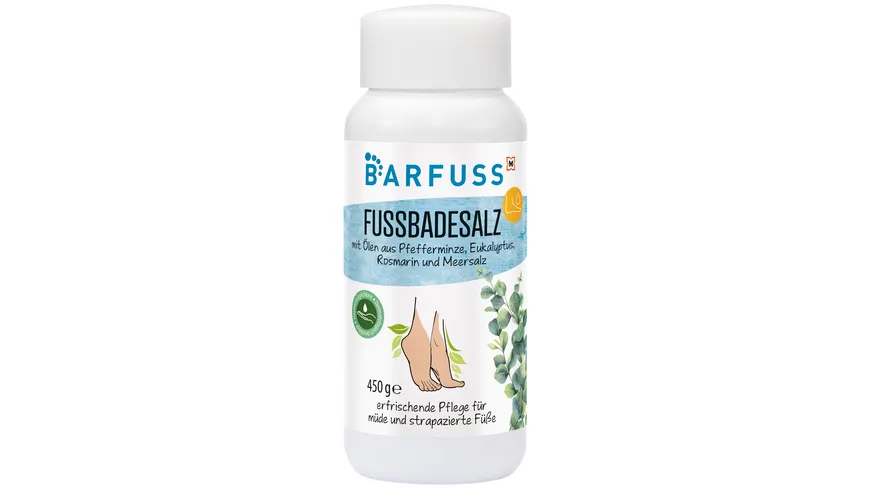 BARFUSS Salz Fussbad Müde & Strapazierte Füße 450 g