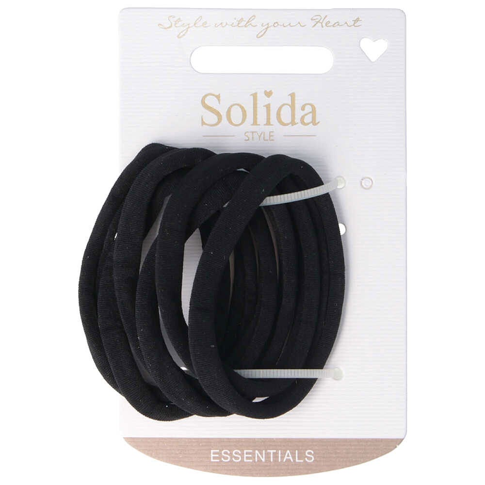 Solida Zopfabbinder schwarz 6 Stk.