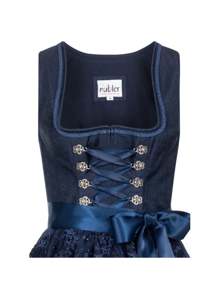Nübler Dirndl midi Gloria in Blau günstig kaufen