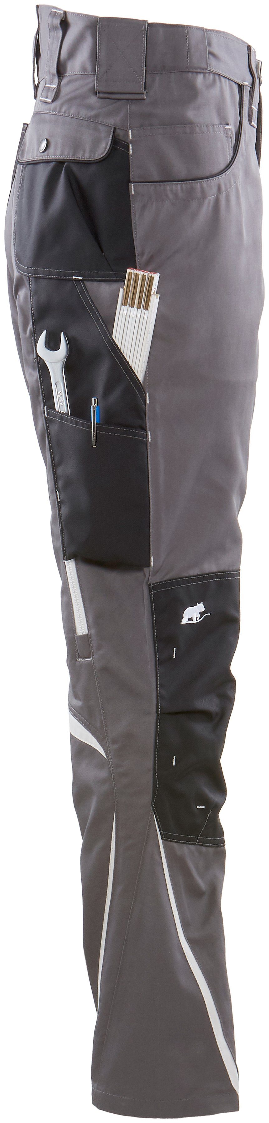 Northern Country Arbeitshose worker plus (langlebig durch 3-fach Innenbeinnaht und viele Verriegelungspunkte) mit Cordura®Verstärkungen und Reißverschlussbelüftung mit 9 Taschen