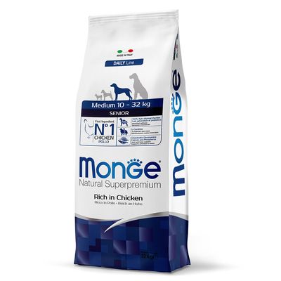 Monge Natural Superpremium Medium Senior Huhn