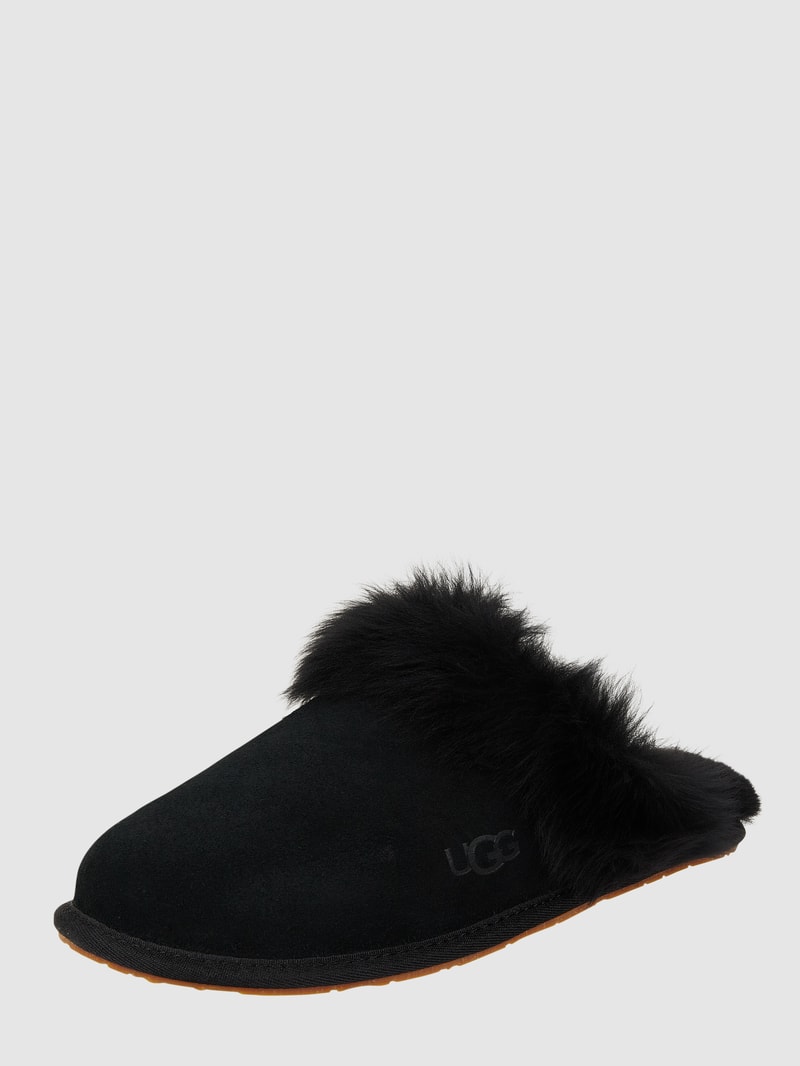 Hausschuhe aus Veloursleder Modell 'Scuff Sis' in schwarz