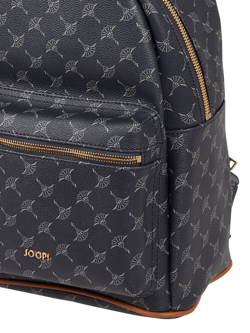 Rucksack mit Logo-Muster Modell 'Salome' in dunkelblau