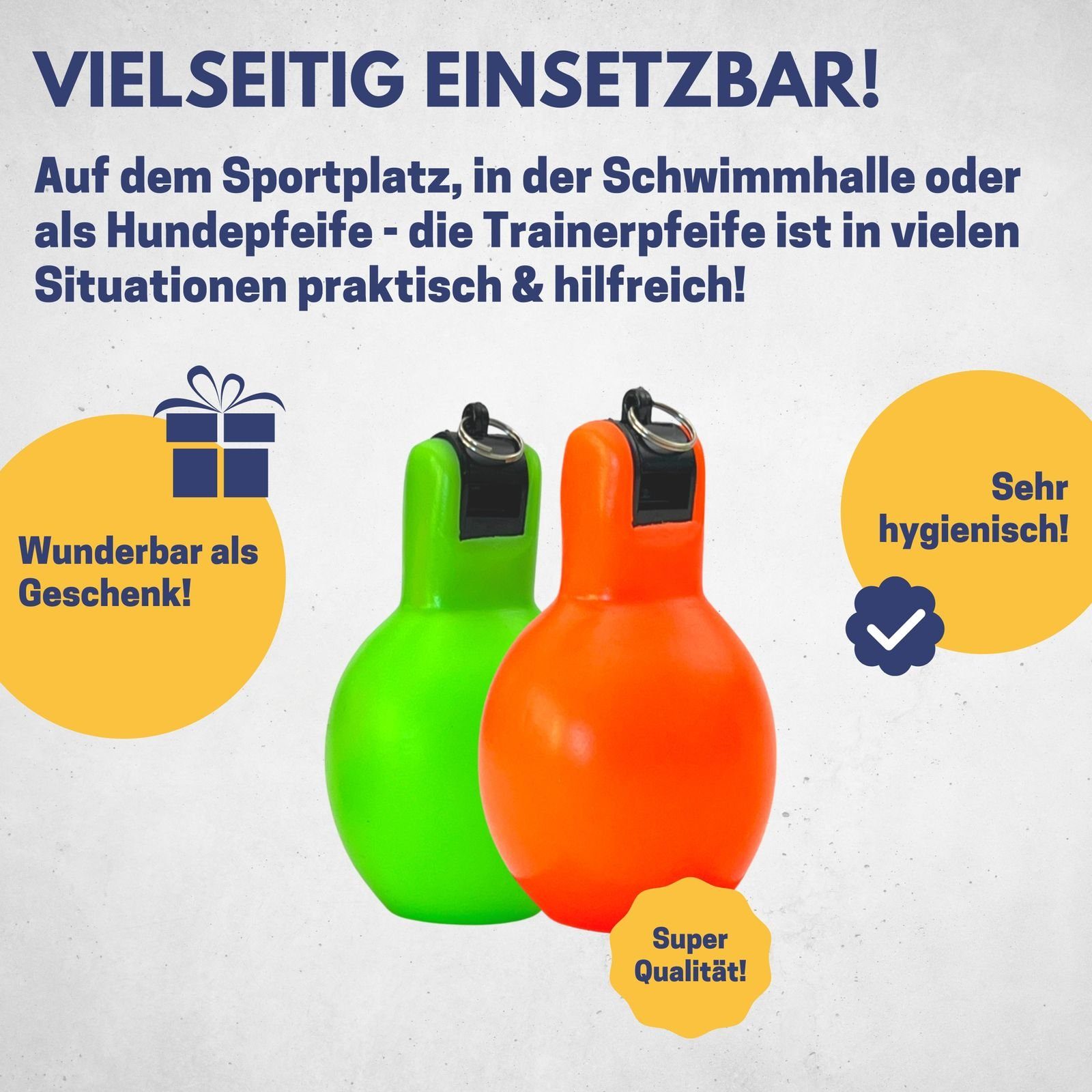 Best Sporting Handpfeife Best Sporting Handpfeife Set I hochwertige Schiedsrichterpfeife I Trainerpfeife orange + grün I Fußball-Pfeife für Kinder I robuste Sportpfeife I Trainer Pfeife I Pfeife Sport