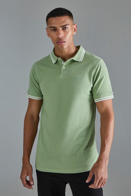 Slim-Fit Man Signature Pique Poloshirt