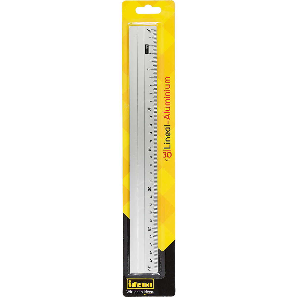 Lineal Aluminium, 40 cm, mit Anti-Rutsch-Pads