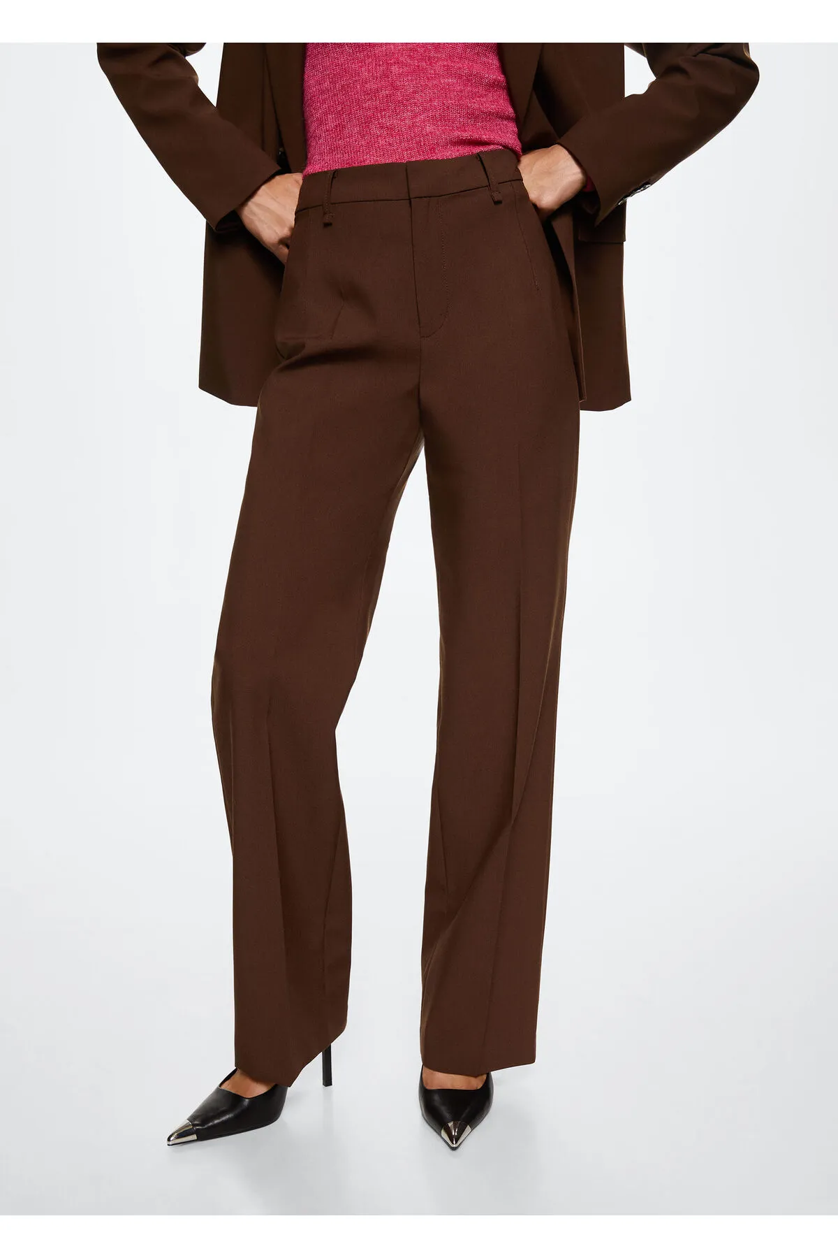 MANGO  Braune Damenhose 37084377