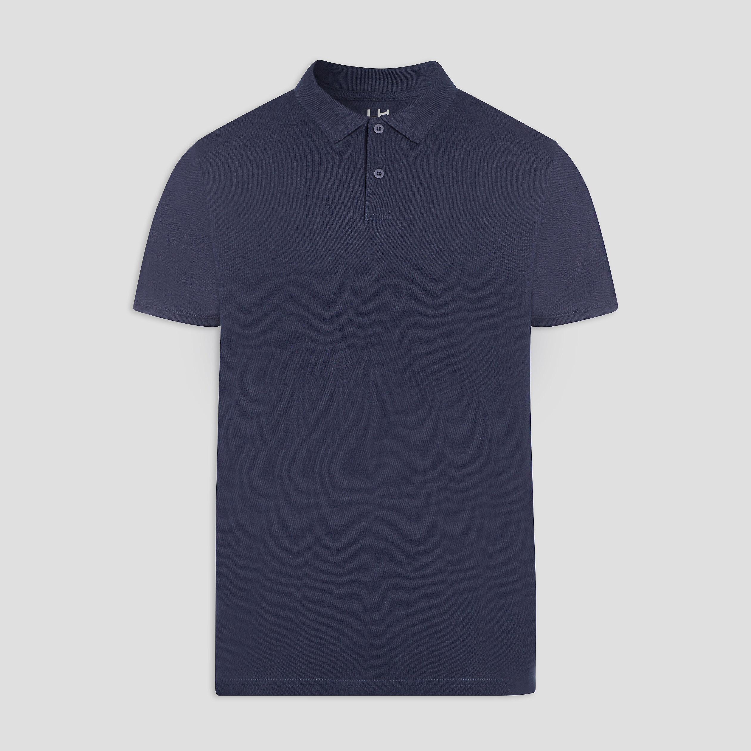 Polo en coton manches courtes bleu marine homme | La Halle
