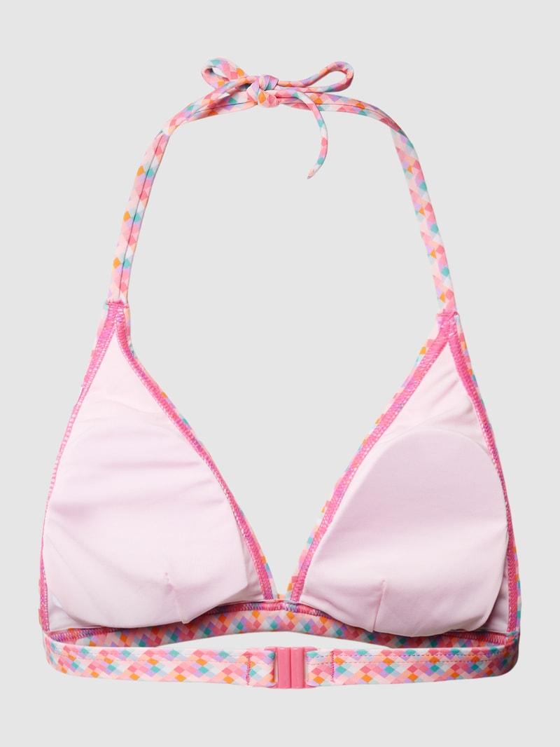 Bikini-Oberteil mit Allover-Muster in pink