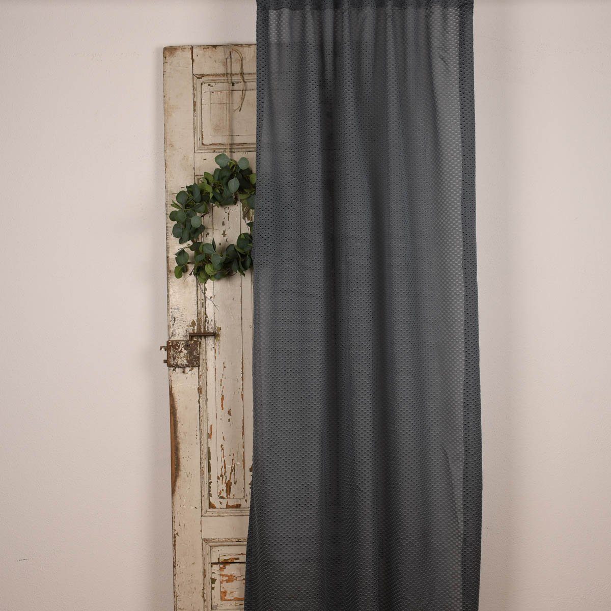 Meterware Rasch Textil Stores Punti Scherli Punkte anthrazit 300cm, halbtransparent, Kunstfaser, überbreit