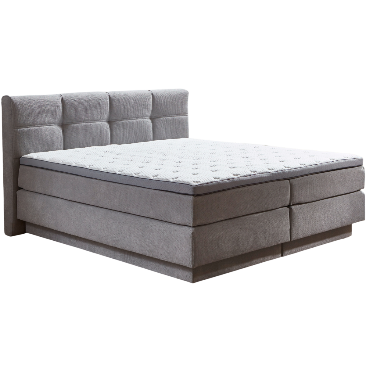 Sun Garden Boxspringbett Portage mit Bettkasten Silber 180 x 200 cm