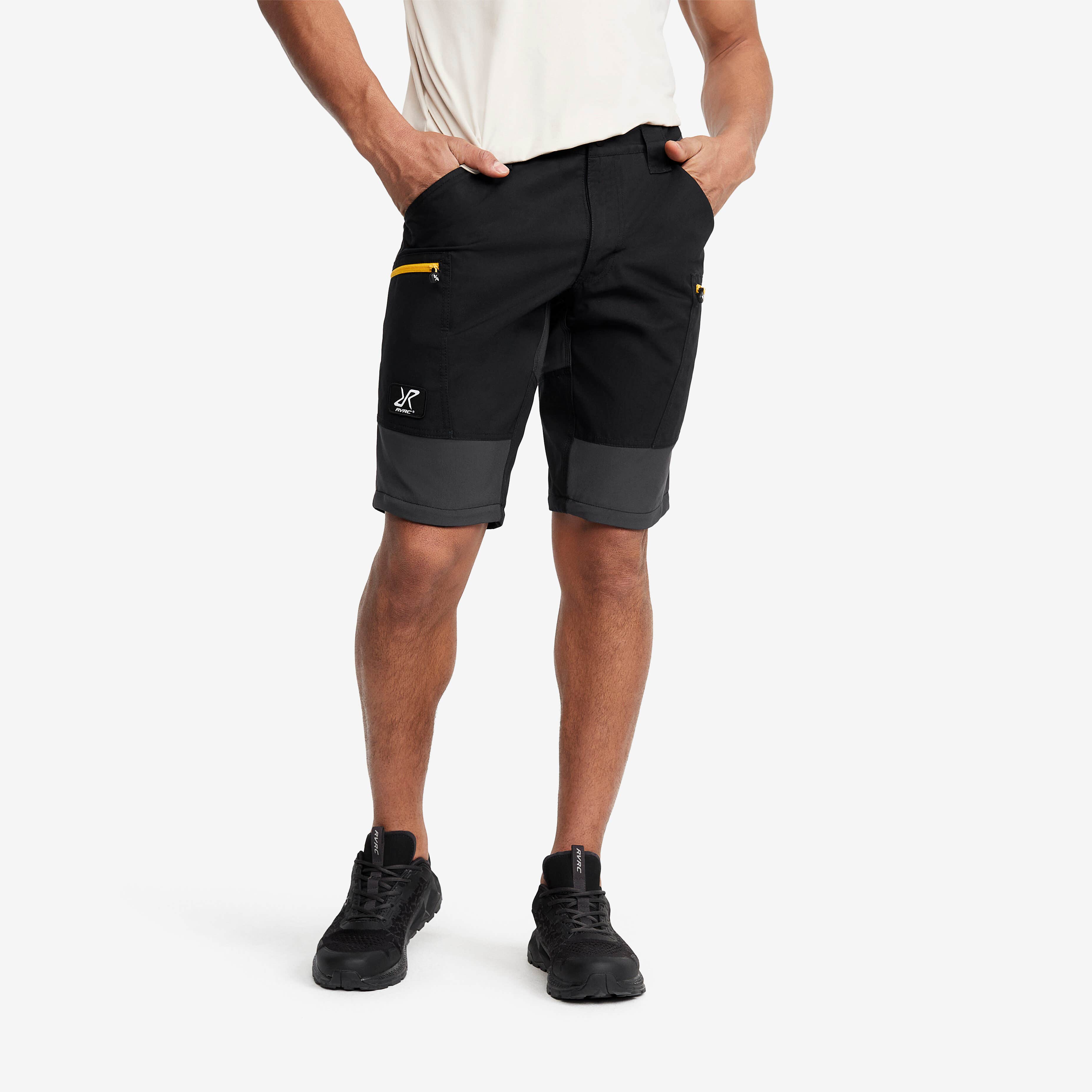 Nordwand Pro Zip-off Pants Homme Black/Yellow