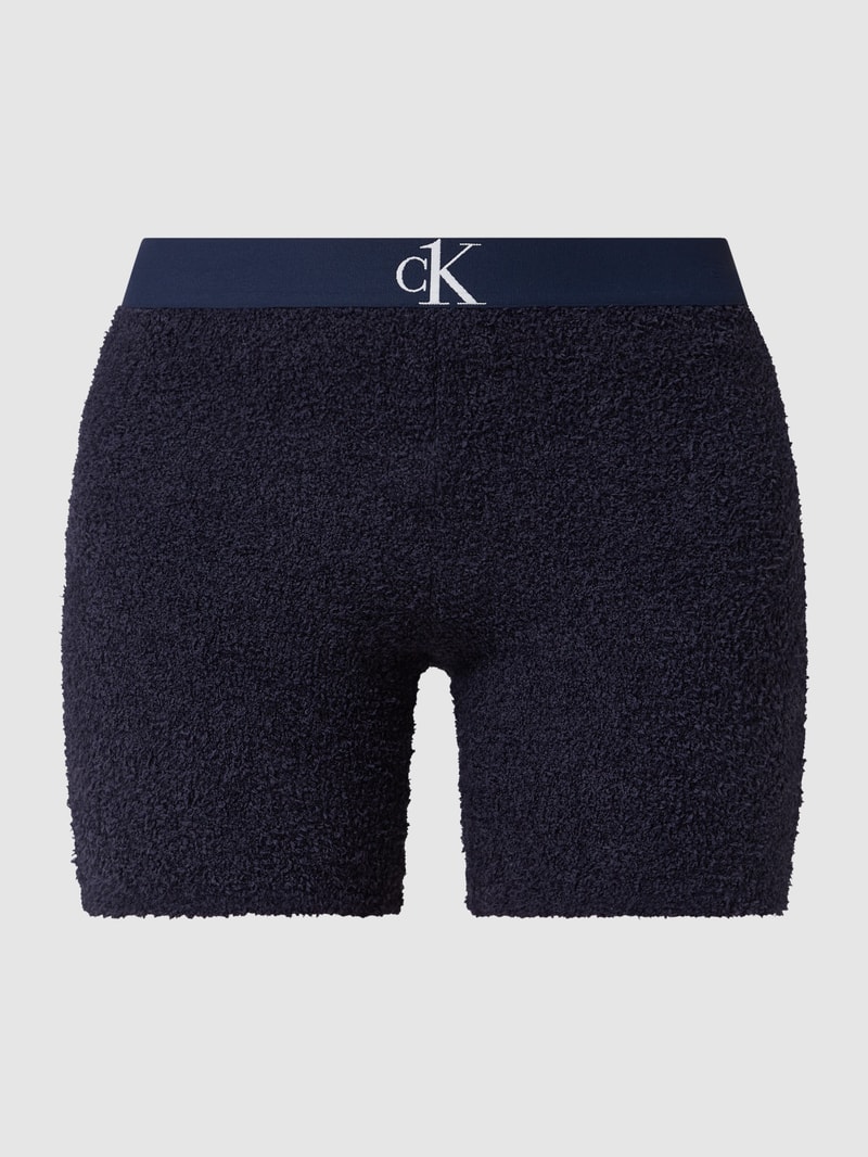 Pyjama-Shorts mit elastischem Bund in dunkelblau