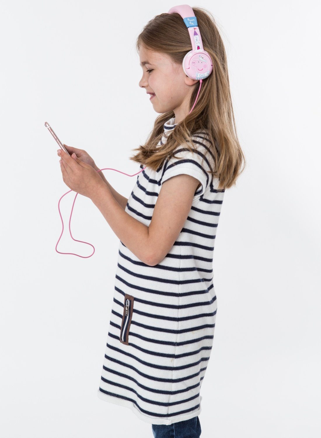 OTL Technologies Peppa Pig Princess Kinder-Kopfhörer Headset (Faltbar,Lautstärkenbeschränkung,On-Ear, Kabelgebunden, Faltbar, Lautstärkenbeschränkung, On-Ear, Motiv: Peppa Wutz)