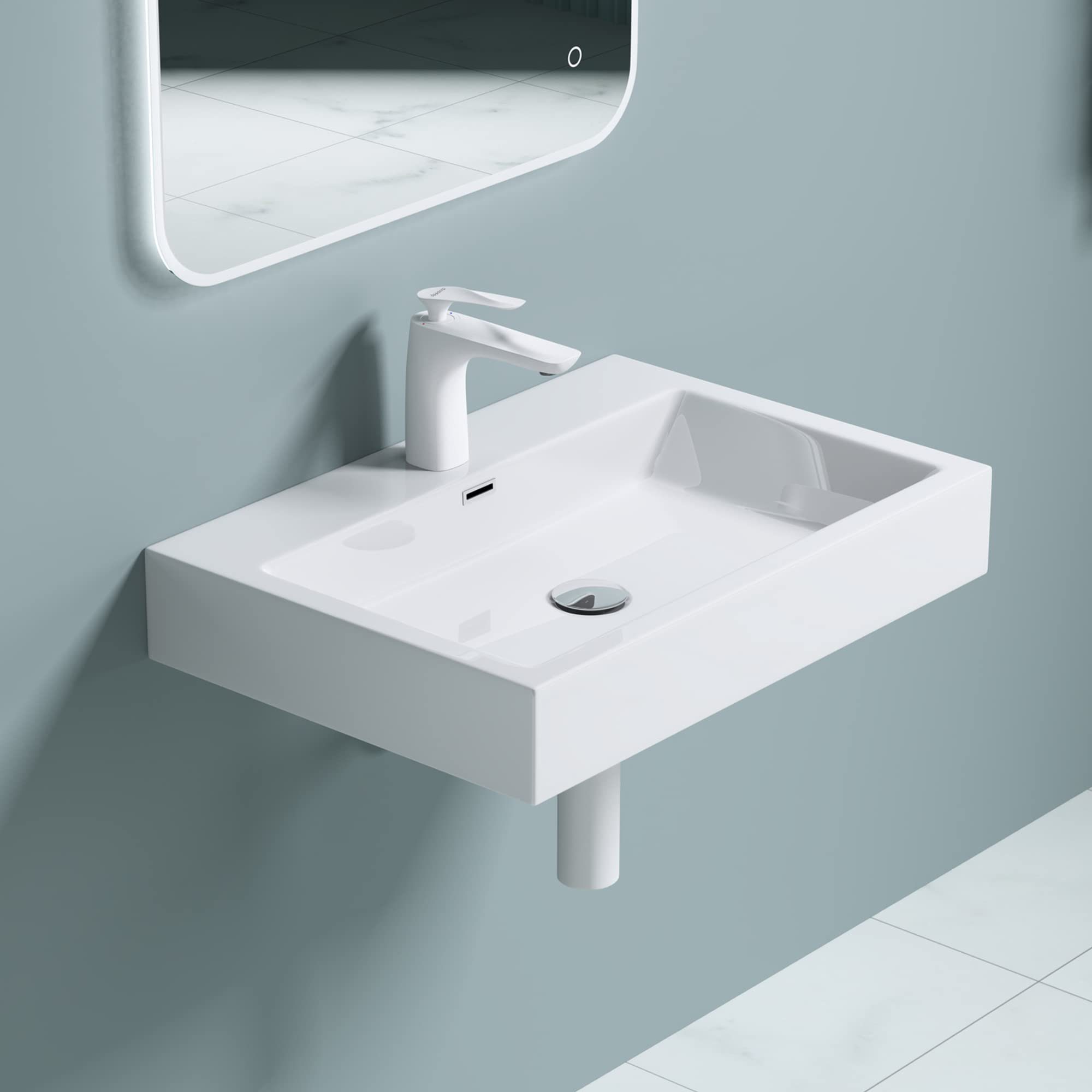 doporro Aufsatzwaschbecken doporro Design Waschbecken Col06 Gussmarmor Aufsatzwaschbecken, antibakteriell und leicht zu reinigen, umweltfreundliches Material