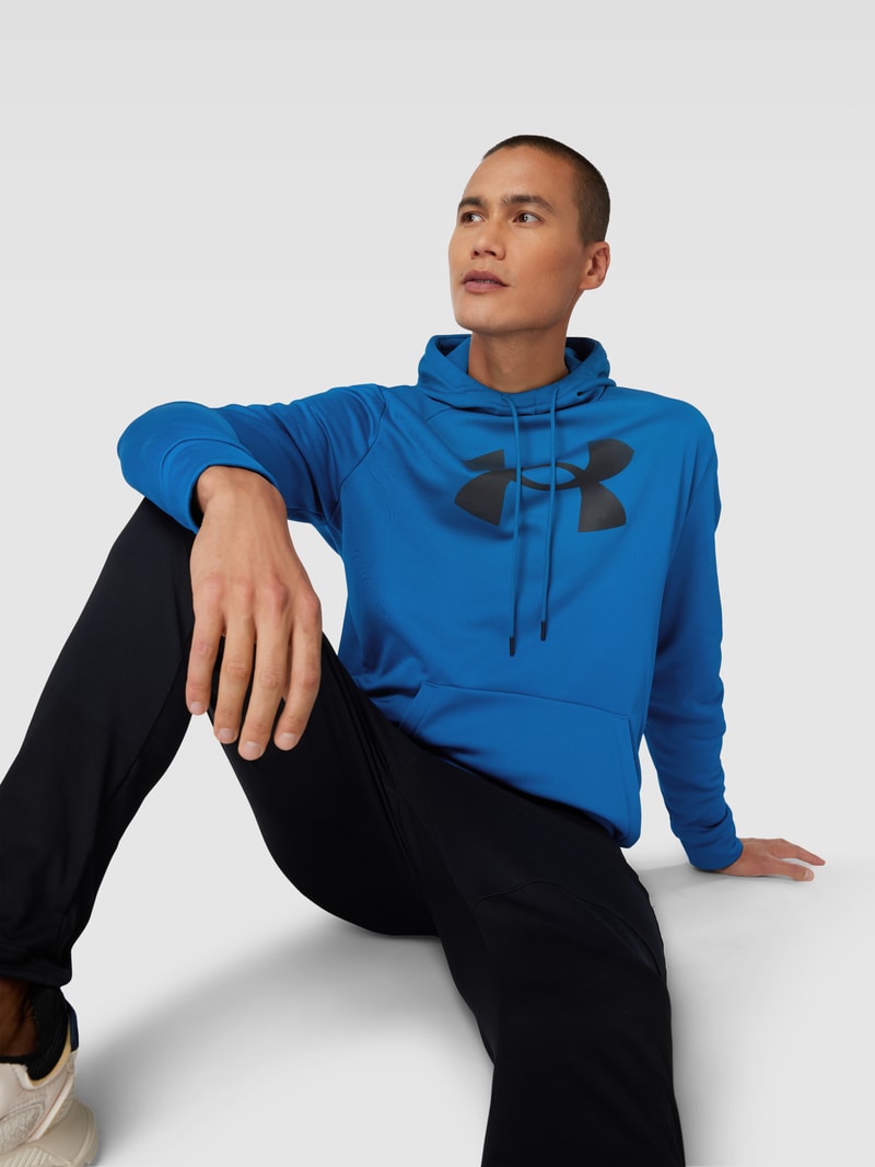 Hoodie mit Logo-Print in petrol