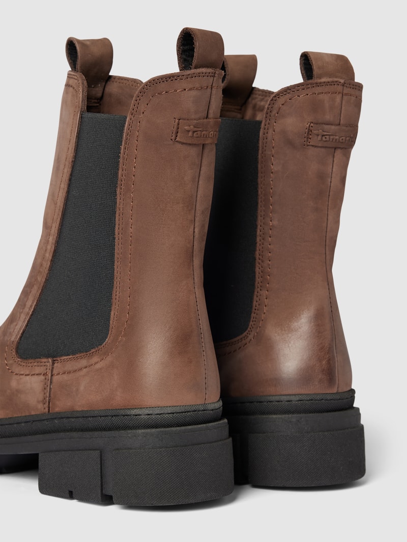 Chelsea Boots aus Leder in Two-Tone-Machart in dunkelbraun