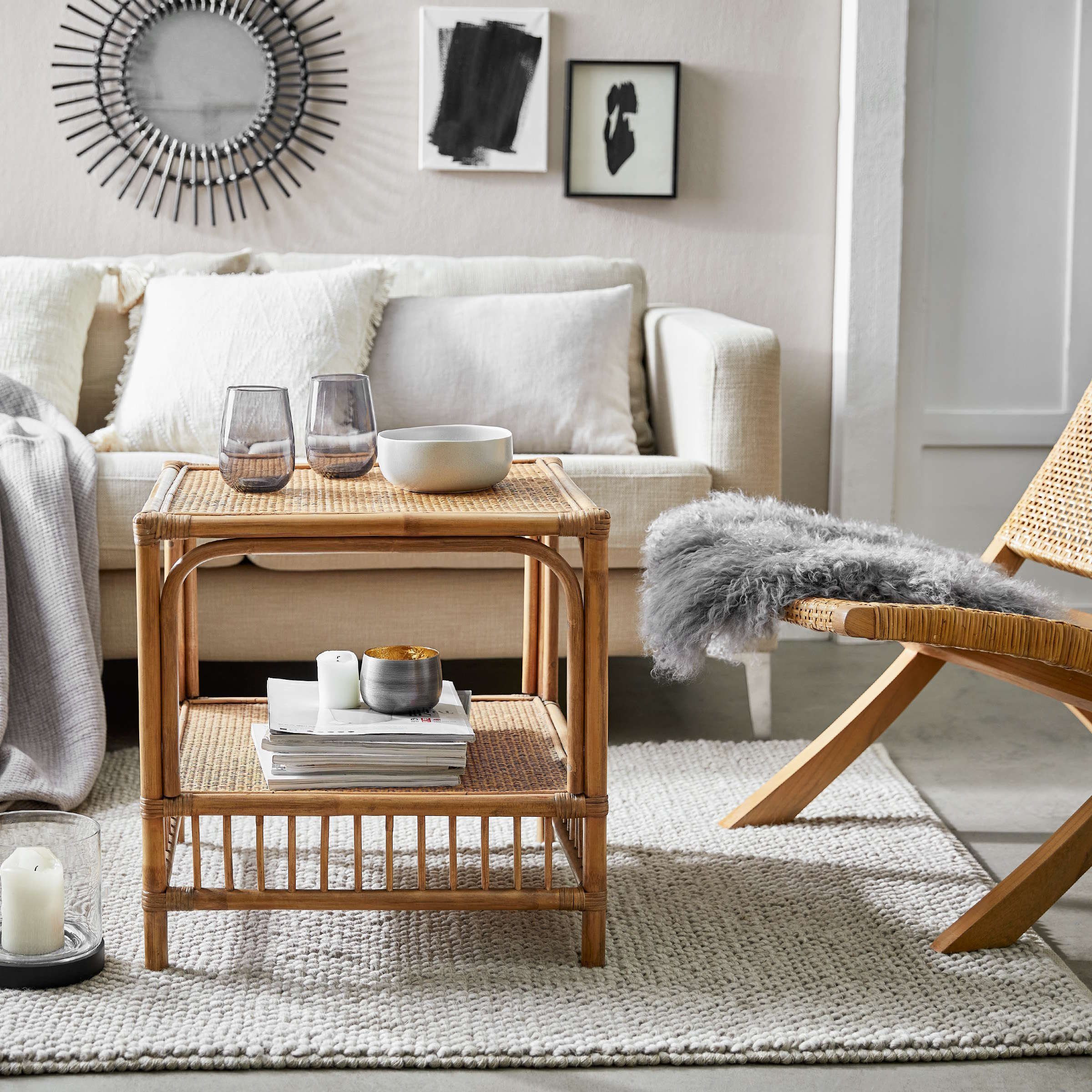 BUTLERS Loungeset BOHO LOUNGE Couchtisch handgefertigt aus Rattan