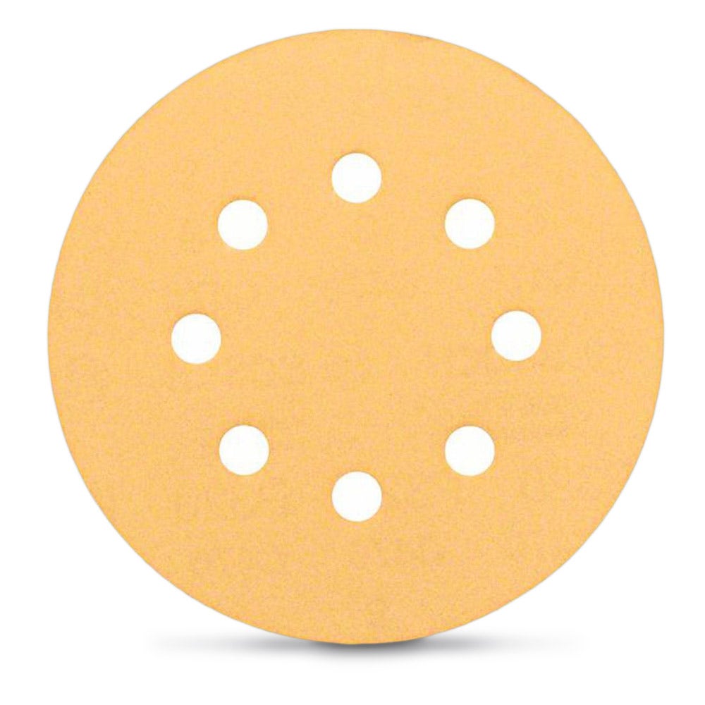 Disco de lixa de grãos mistos BOSCH 125 mm, 8 furos, velcro, para madeira e tinta – C470 – 6 peças