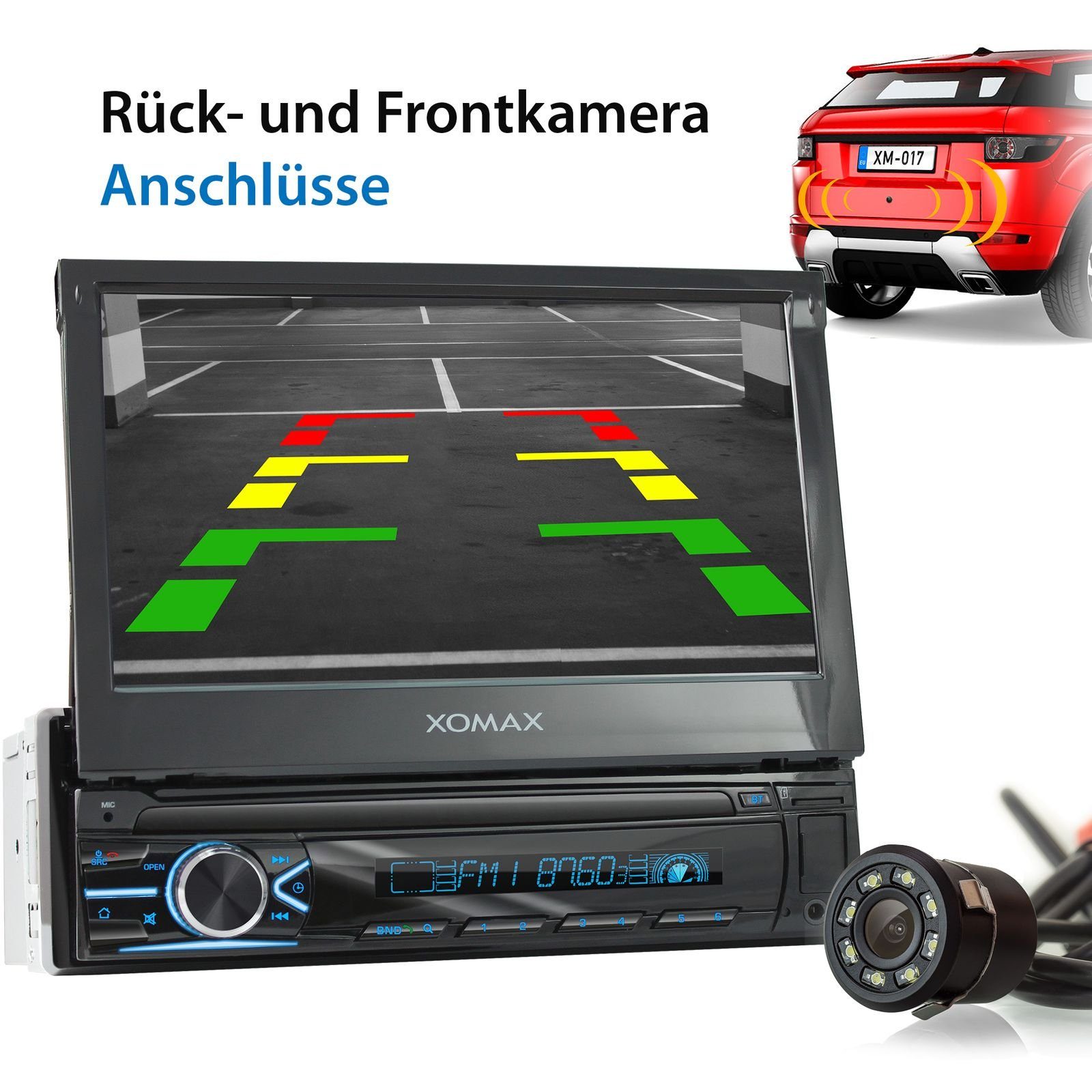 XOMAX XM-V746 Autoradio mit 7 Zoll Bildschirm, Bluetooth, USB, SD, 1 DIN Autoradio