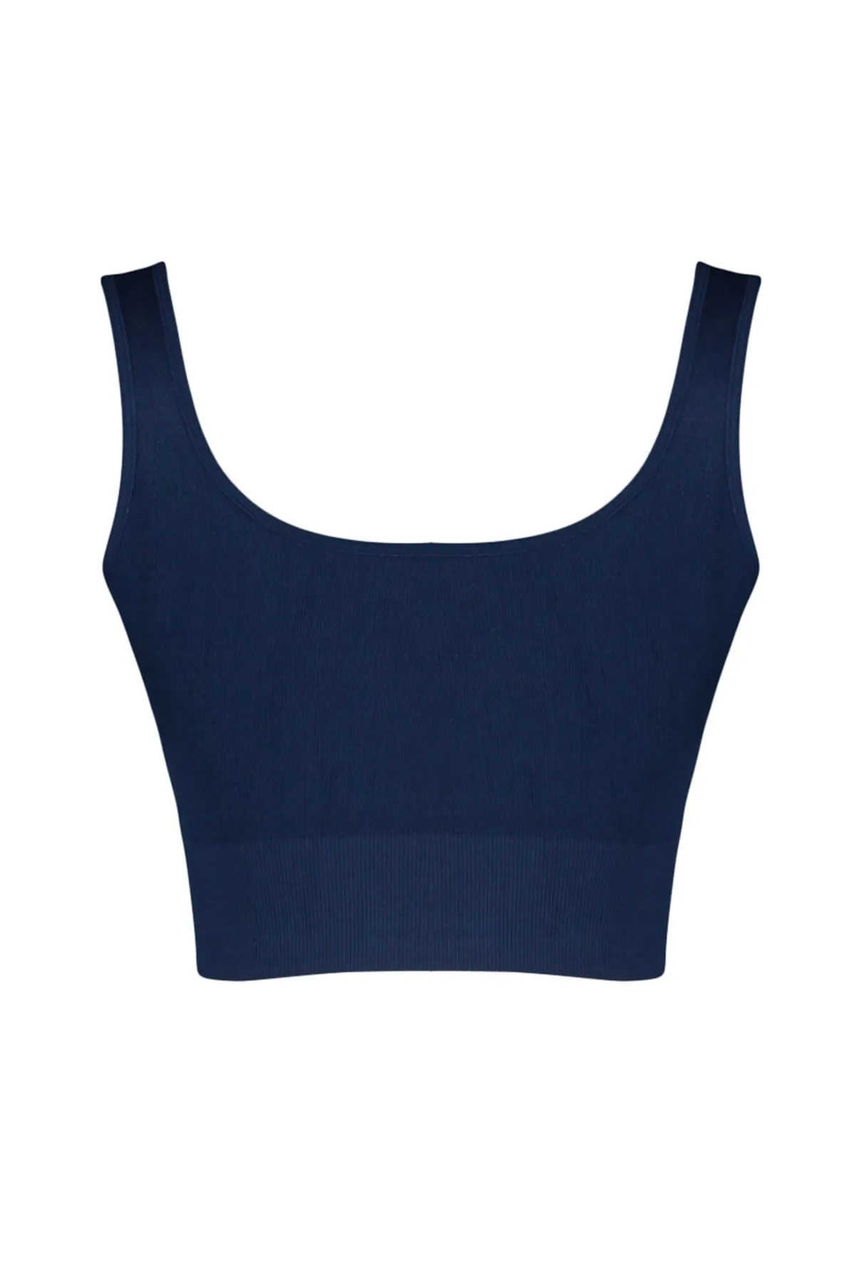 Trendyol Collection  Nahtloser/nahtlos unterstützter/formender gestrickter Sport-BH in Dunkelblau TWOAW23SS00019