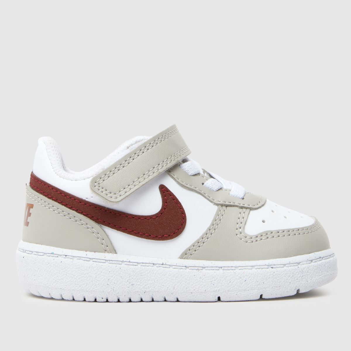 Nike vita & grå Court Borough Low Recraft flickor småbarnsskor