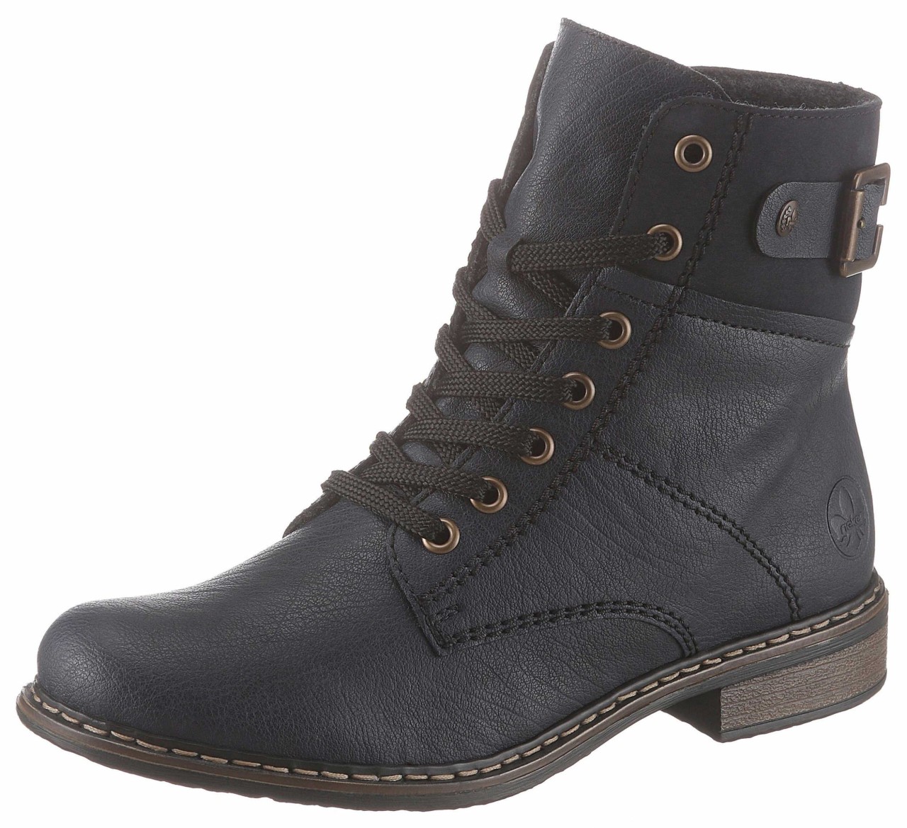 RIEKER Schnür-Stiefeletten blau