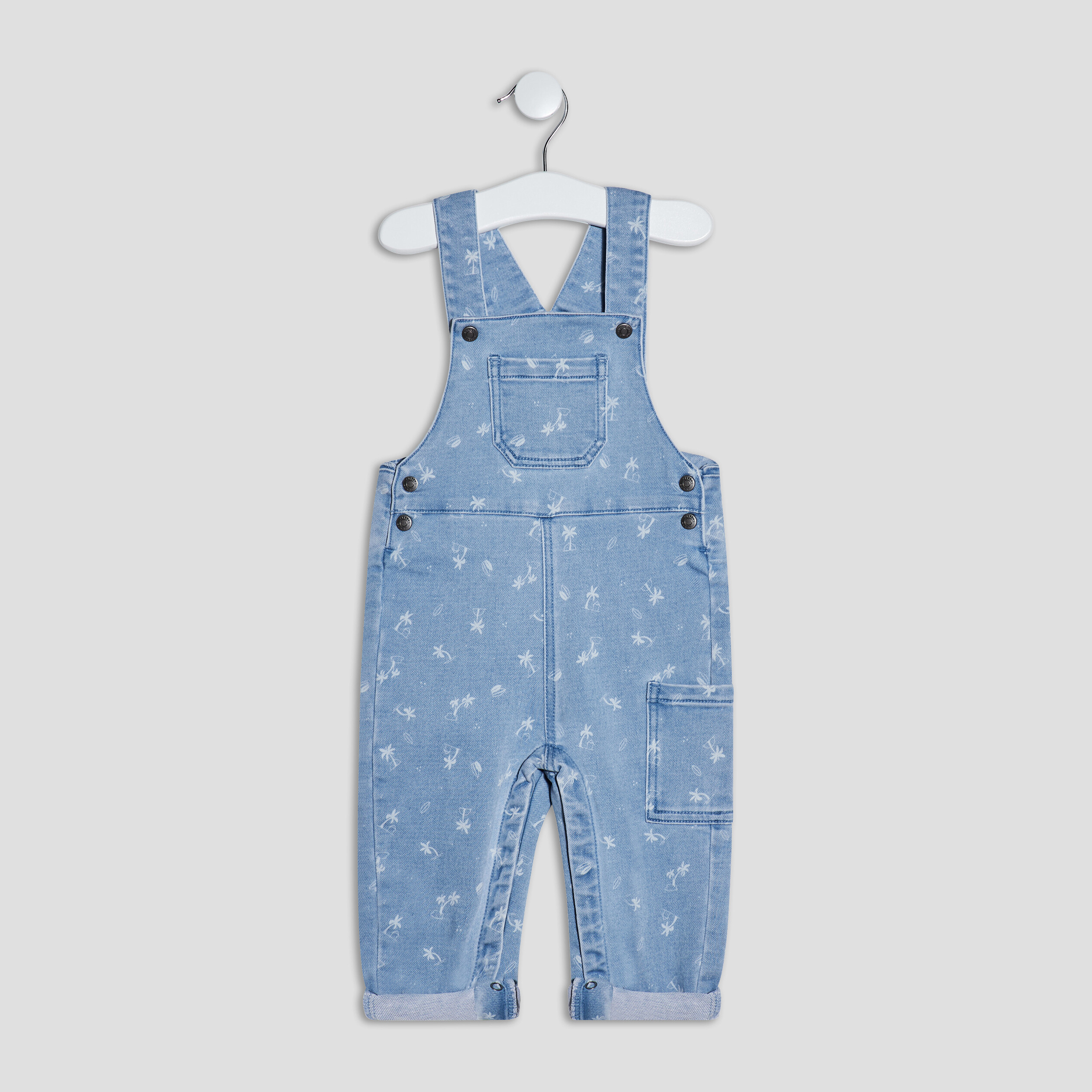Salopette en jean denim bleach bébé garçon | La Halle