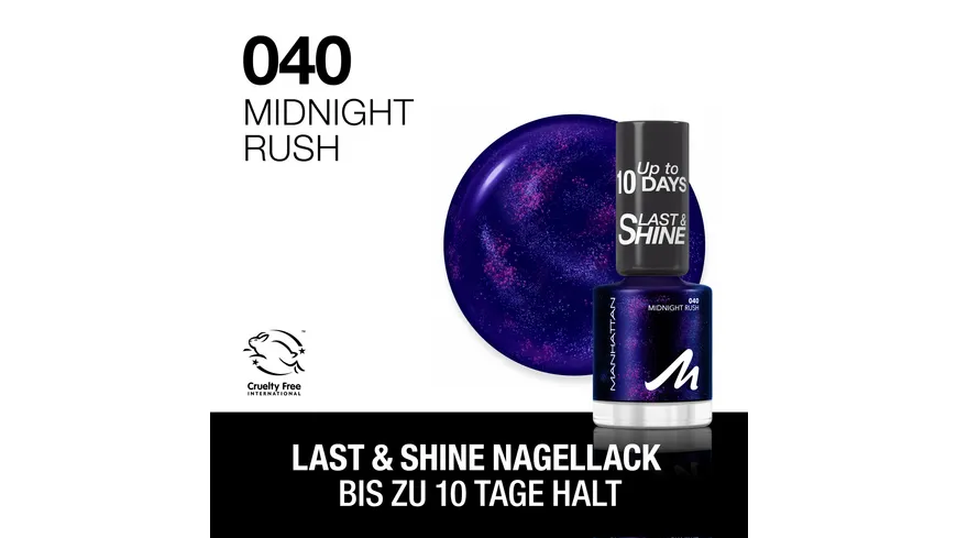 MANHATTAN Last&Shine Nagellack 8 ml 040 - 040 Midnight Rush