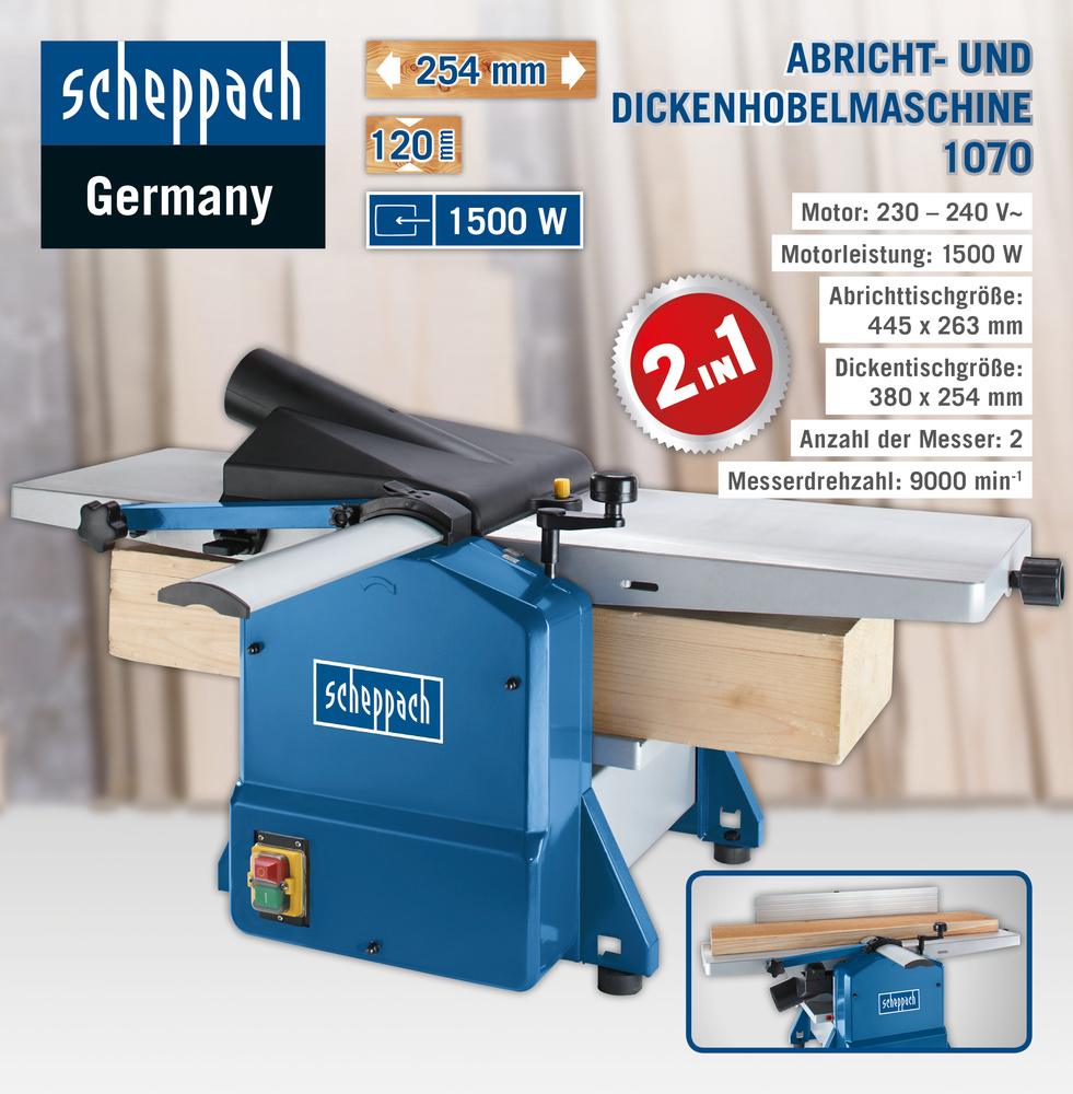 Scheppach Abricht- und Dickenhobelmaschine HMS1070
