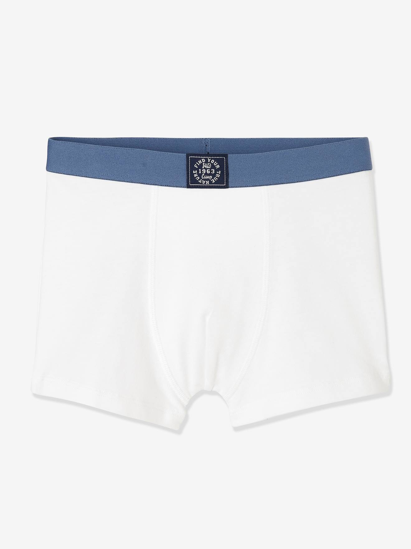 Vertbaudet 5er-Pack Jungen Boxershorts BASIC Oeko-Tex - pack blau/weiß/grau