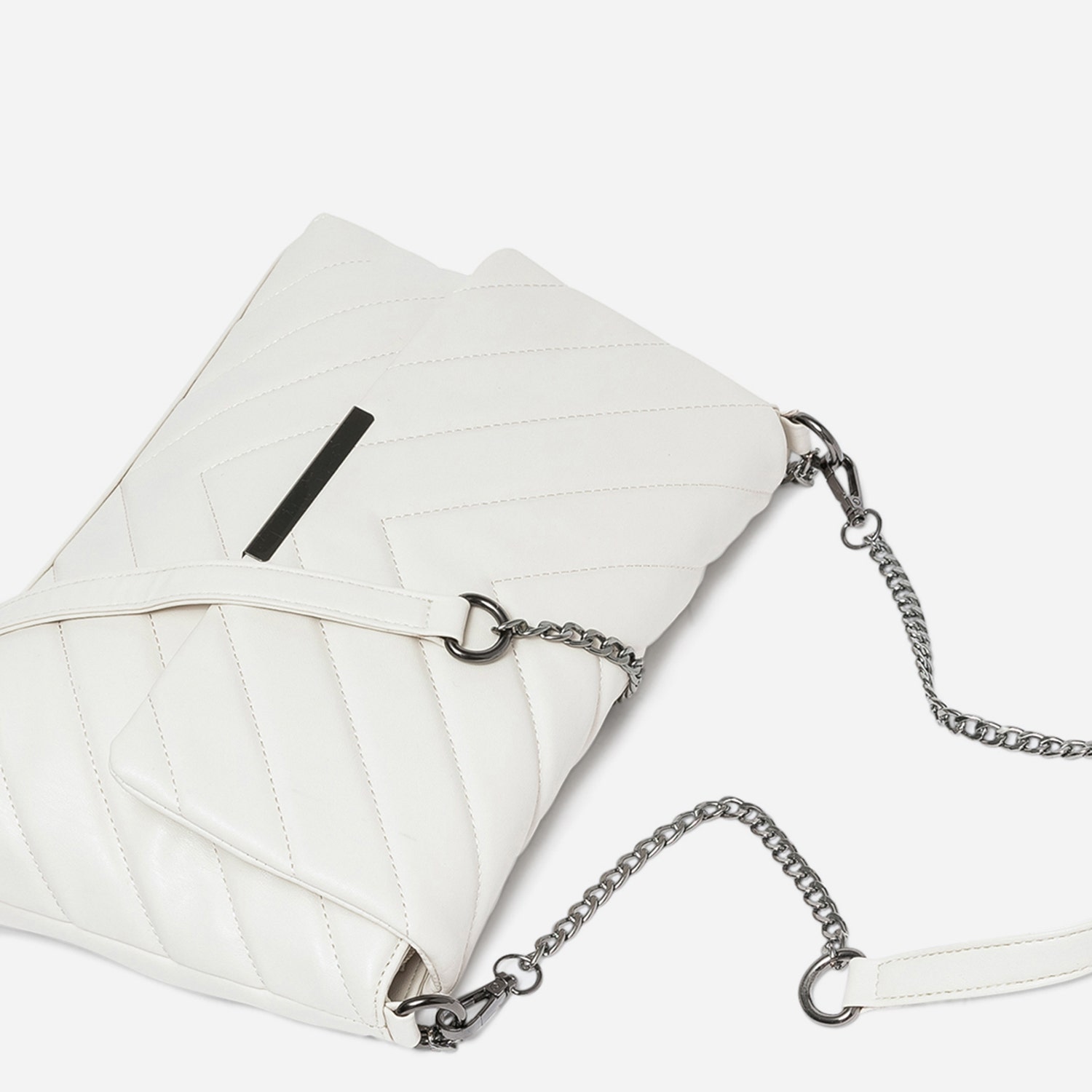 Sac bandoulière TEXTO beige matelassé