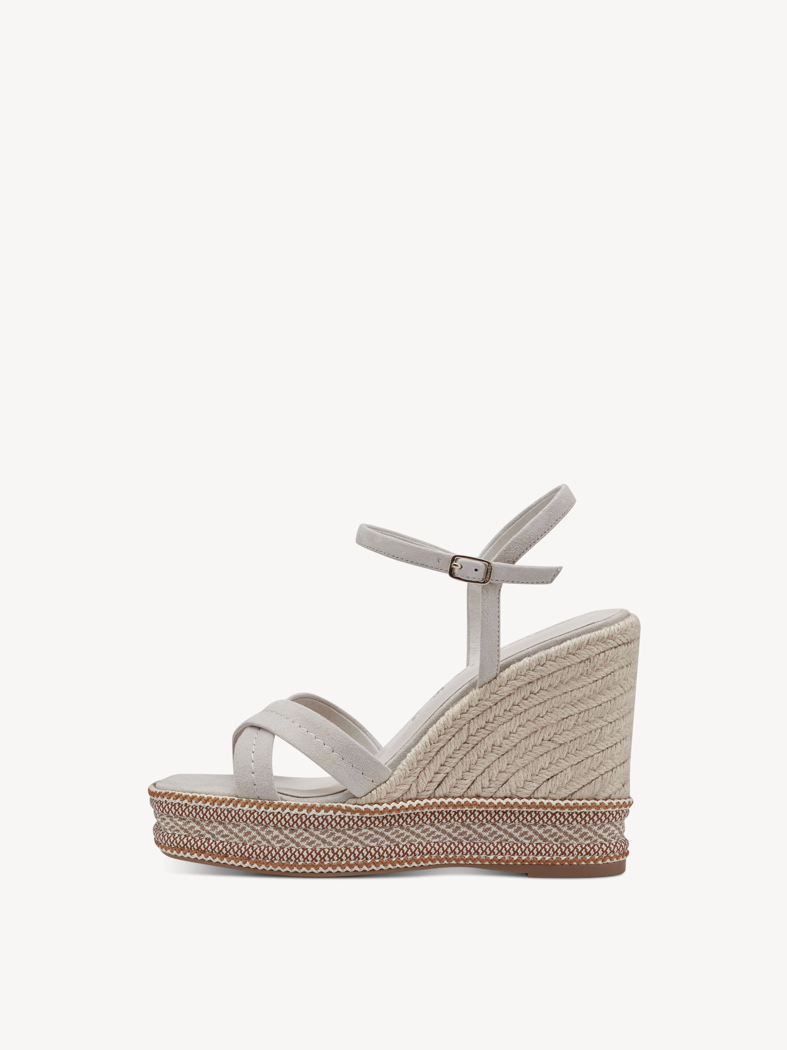 Sandale à talon en cuir - beige