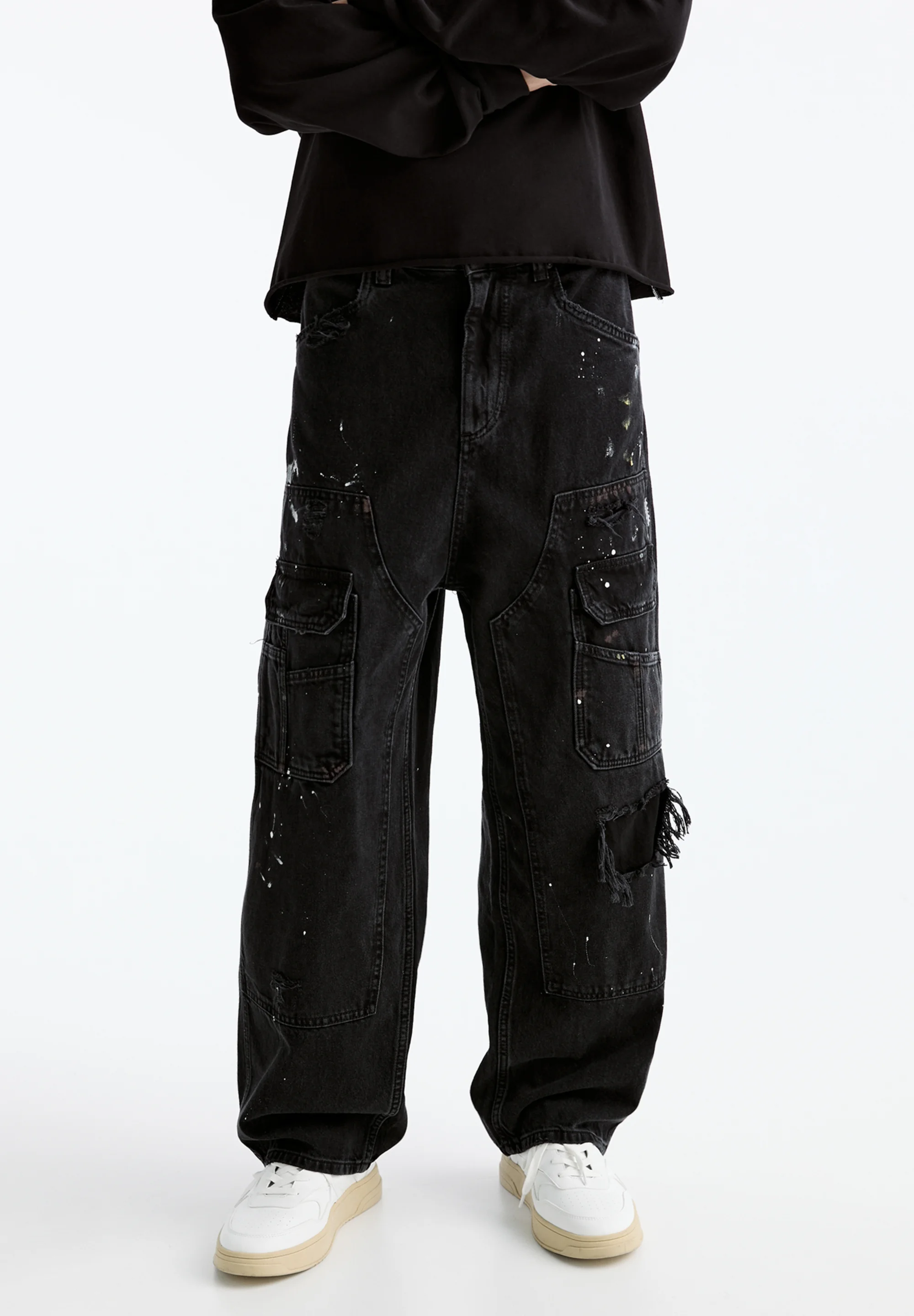 PULL&BEAR MULTIBOLSILLO - Vaqueros pitillo