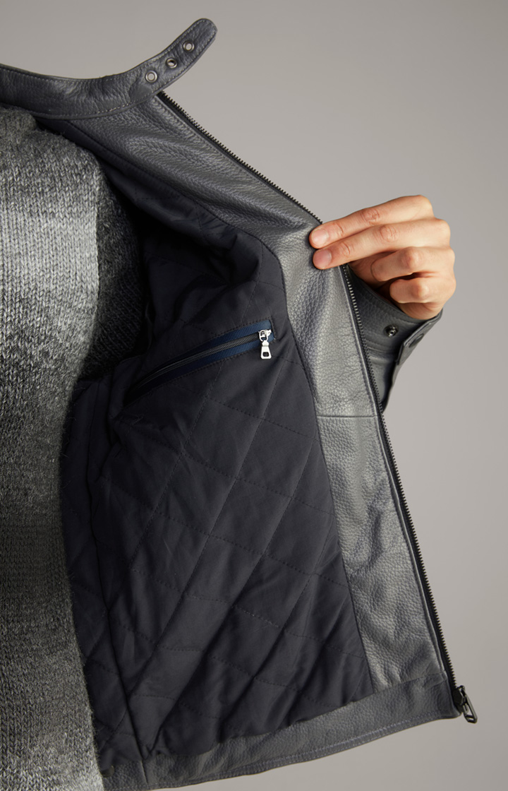 Lederjacke Peel in Grau