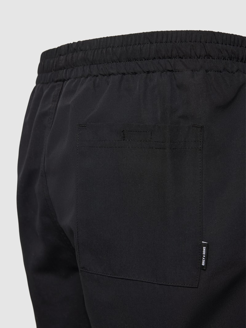 Badehose mit elastischem Bund Modell 'TED' in schwarz