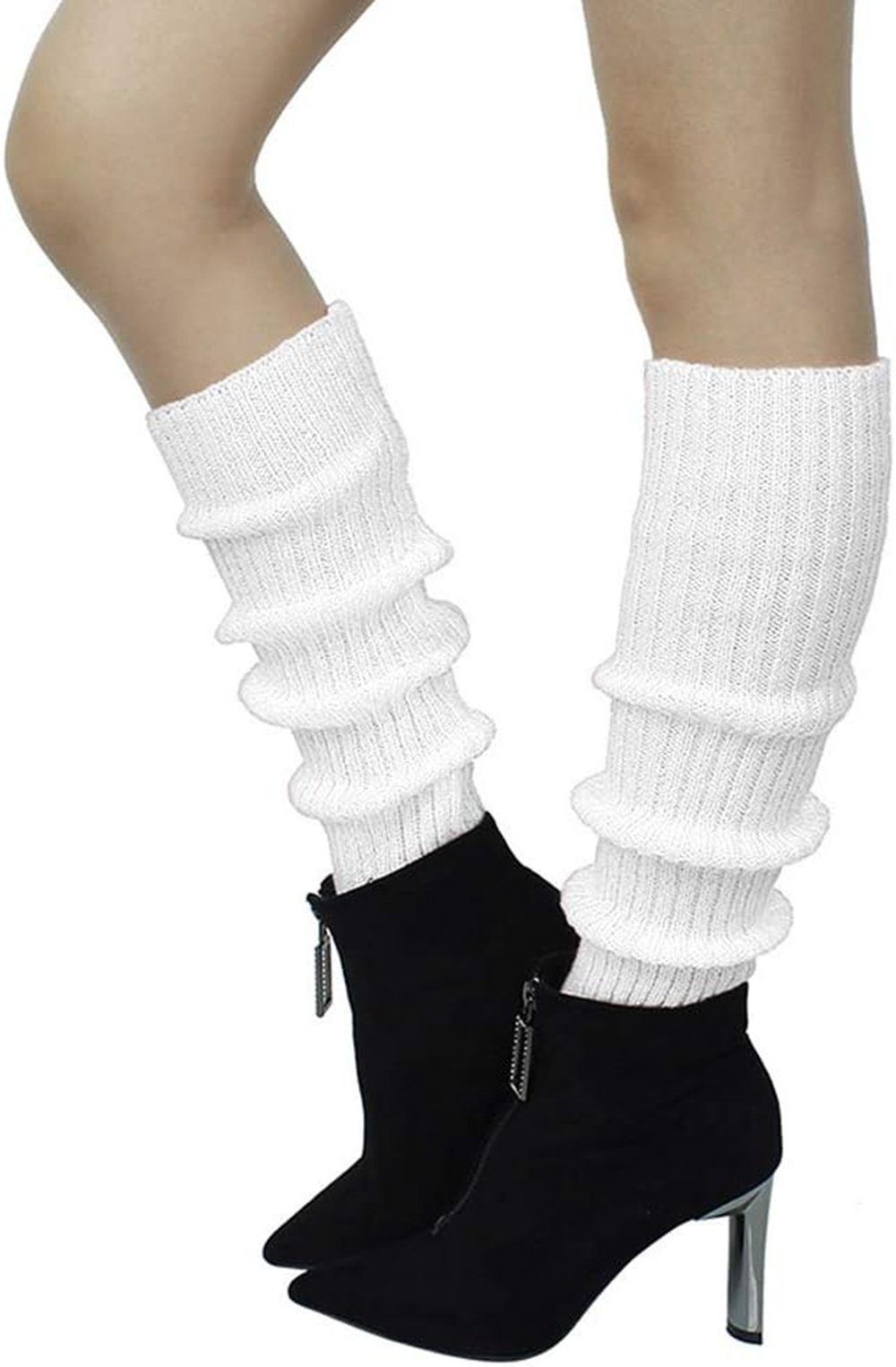 Beinstulpen Beinstulpen für Damen und Mädchen (2-Paar, gerippt) Stretch Kniestrümpfe
