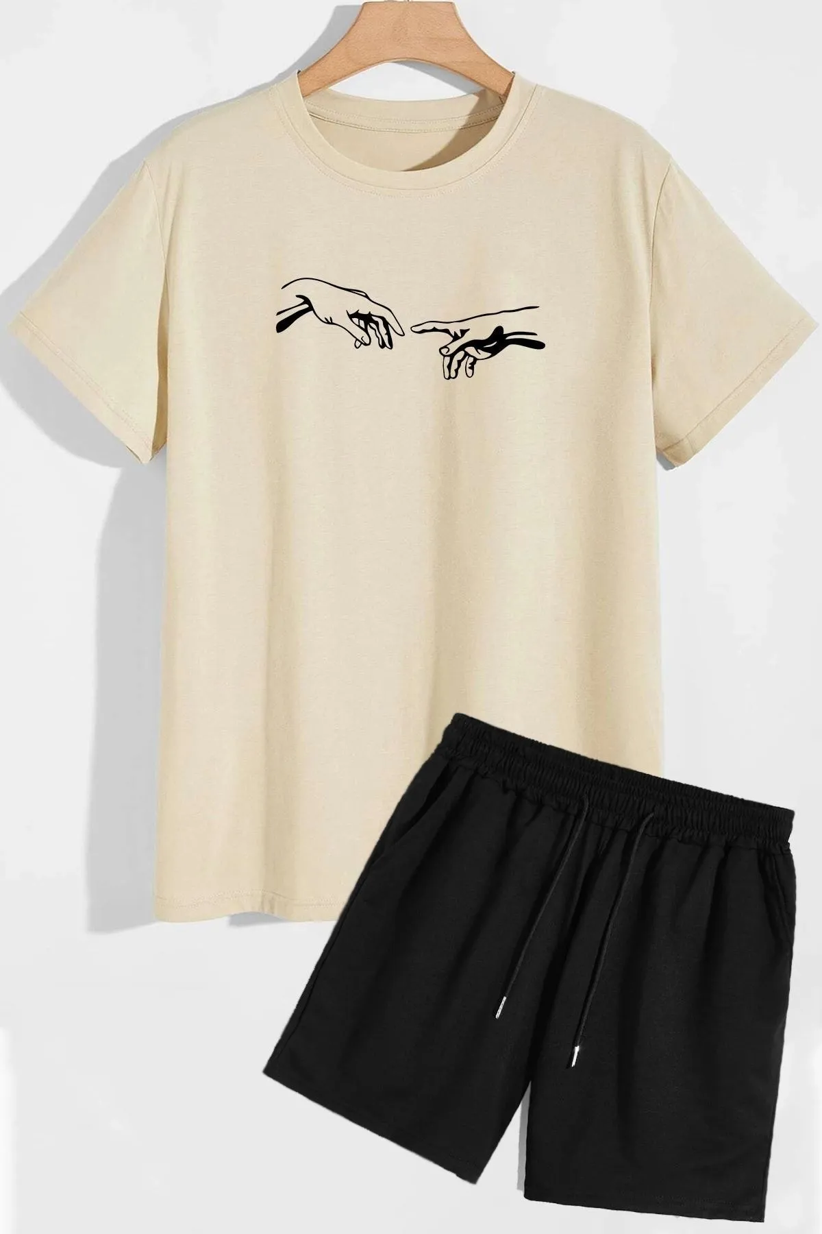trendypassion  Michelangelo Shorts T-Shirt-Trainingsanzug-Set