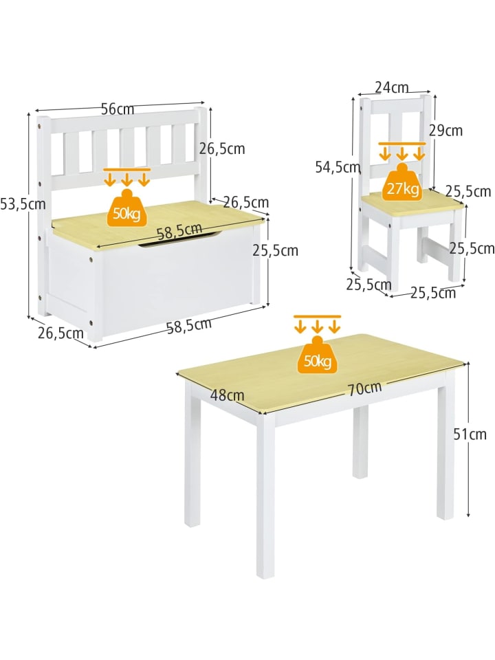 COSTWAY 4 tlg. Set Sitzgruppe in Beige günstig kaufen 70 cm