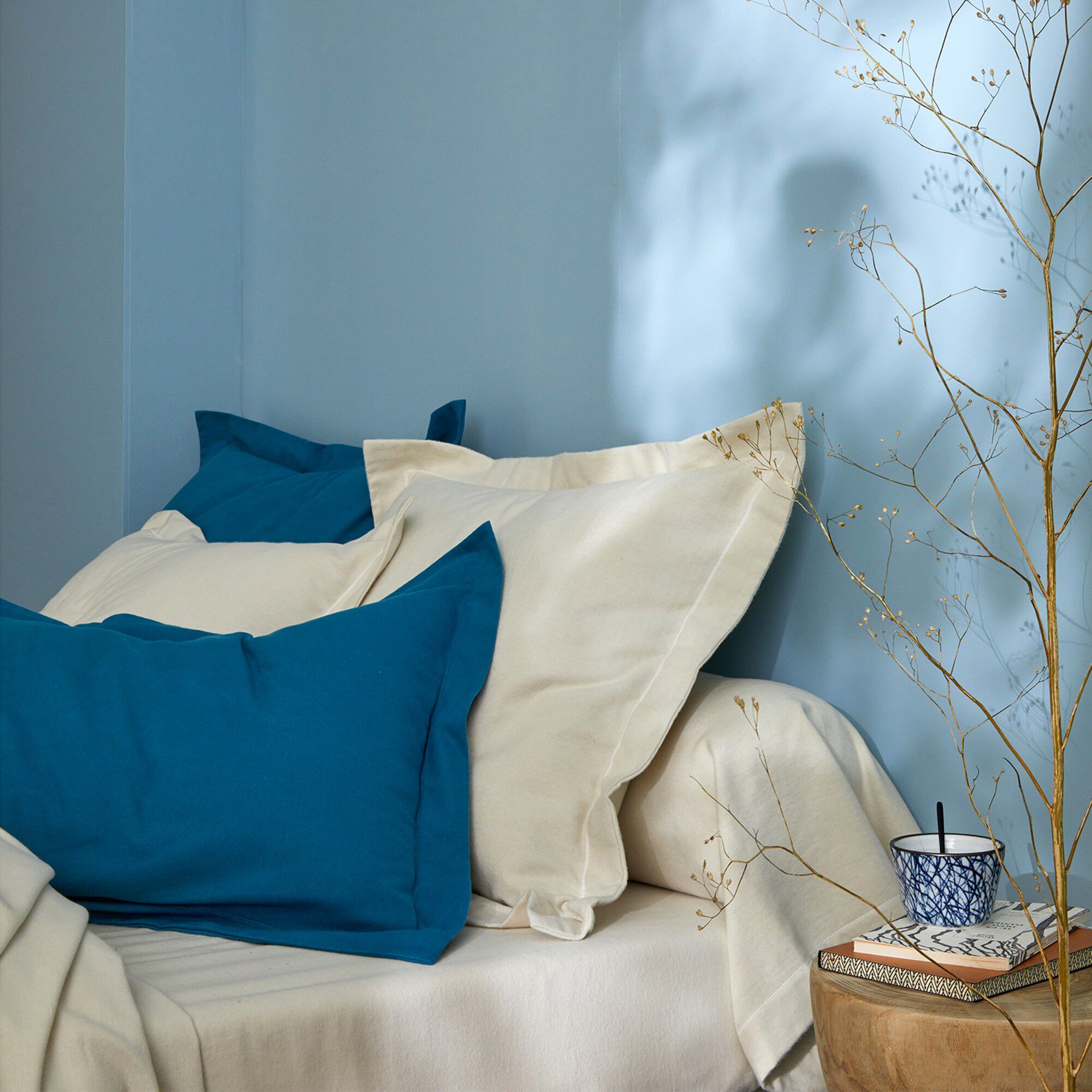 Linge de lit uni flanelle