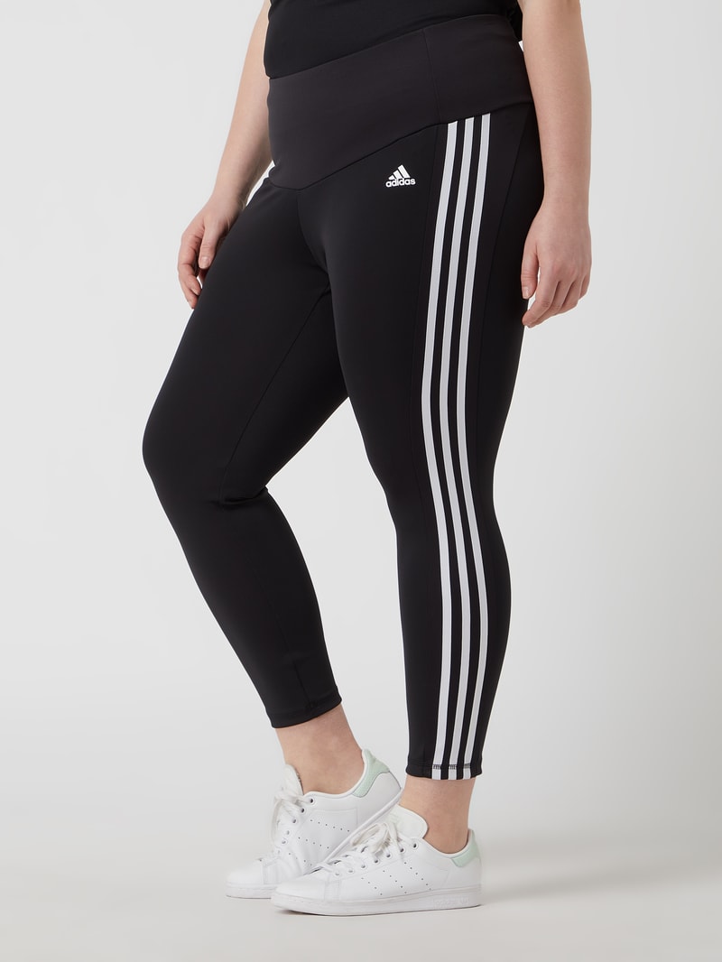 PLUS SIZE High Waist Sportleggings mit Stretch-Anteil in schwarz